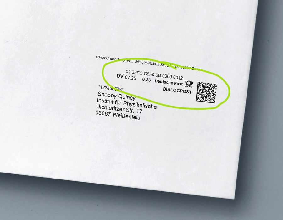 DV-Freimachung Dialogpost