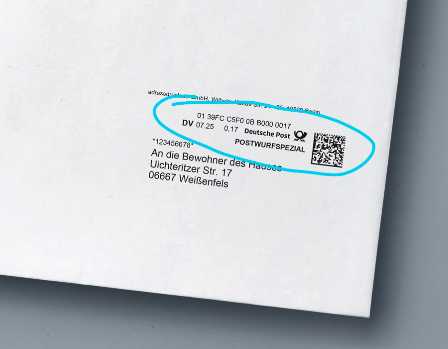 DV-Freimachung Postwurfspezial