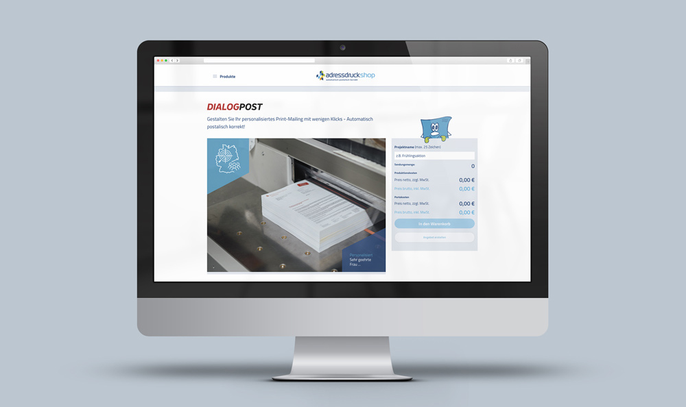 Dialogpost im adressdruck SHOP